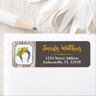 Lucky Horseshoe, Sunflower Bridal Shower Address