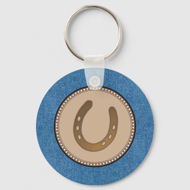 Lucky Horseshoe Western Keychain (Front)