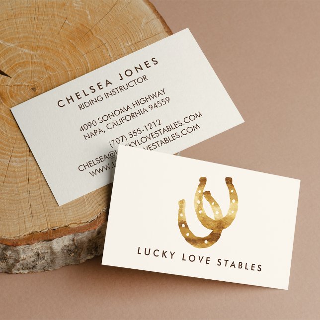 Lucky Horseshoes Double Sided Business Card (Creator Uploaded)