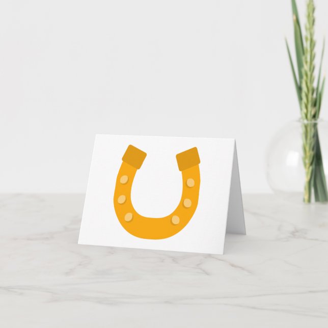 Lucky Horseshoes (Horse Shoes) PERSONALIZED  Card (Front)