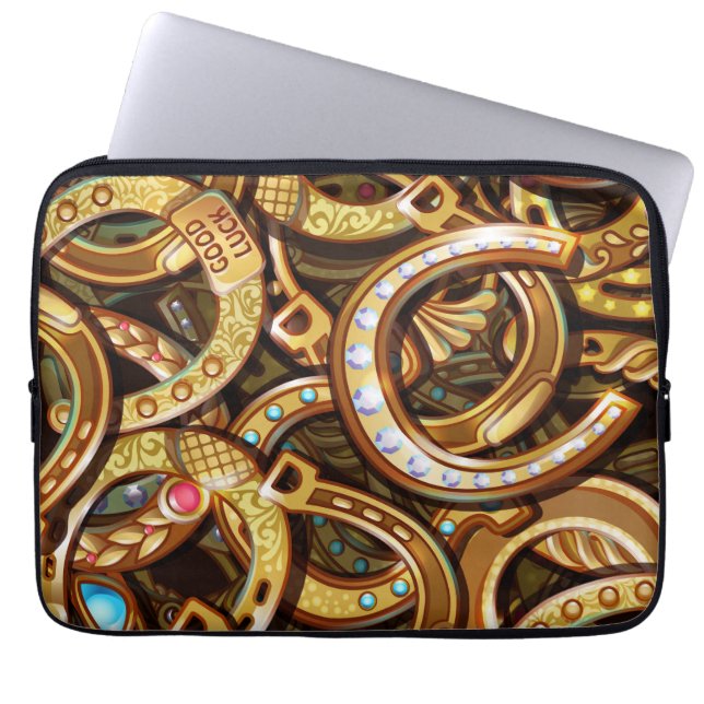Lucky Horseshoes  Laptop Sleeve (Front)