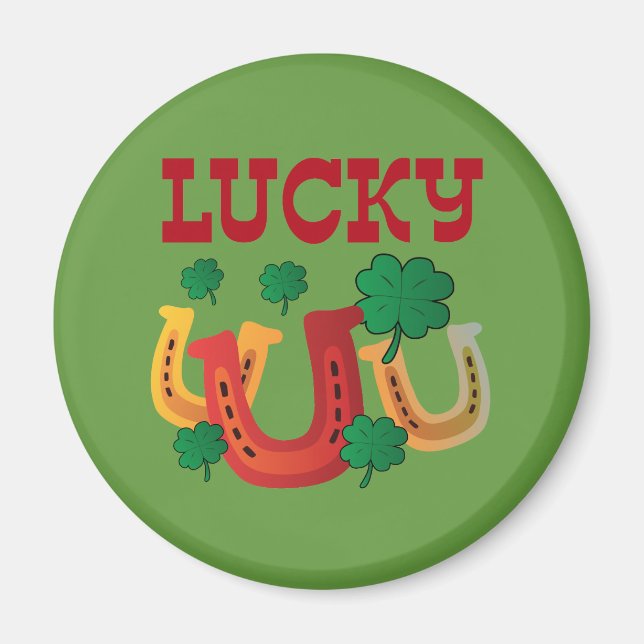 Lucky Horseshoes Magnet (Front)