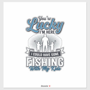 Lucky Im Here Family Fishing Vintage Shirt Design