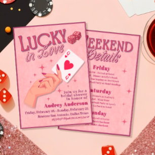 Lucky in Love  Bachelorette  Invitation