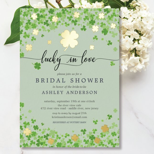 Lucky In Love Bridal Shower Foil  (Creator Uploaded)