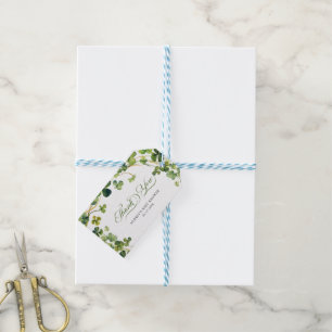 Lucky in Love Bridal Shower Green Shamrock Gift Tags