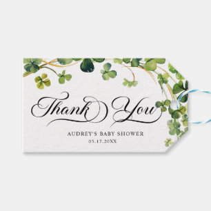 Lucky in Love Bridal Shower Green Shamrock Gift Tags