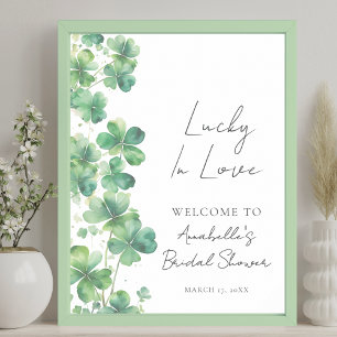 Lucky In Love Bridal Shower Welcome Sign
