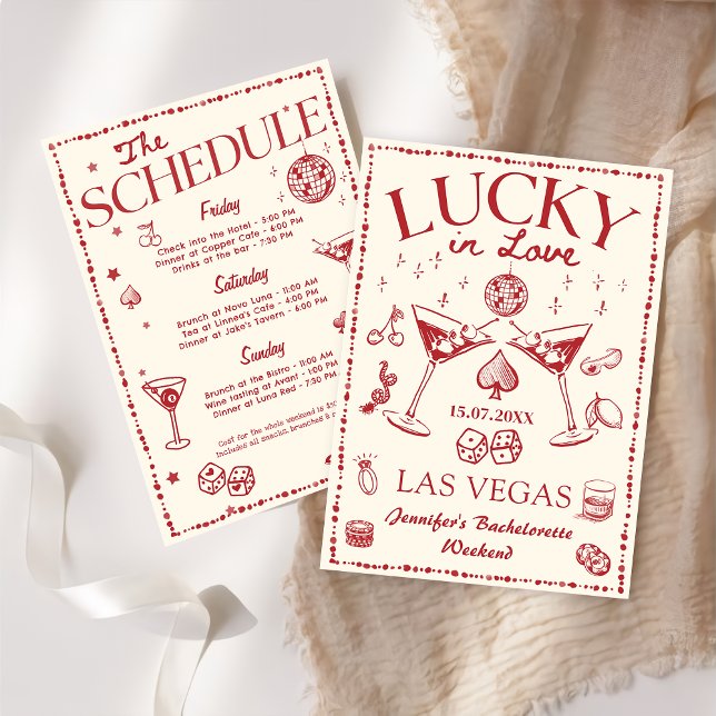 Lucky In Love Casino Bachelorette Weekend Invitation (Creator Uploaded)