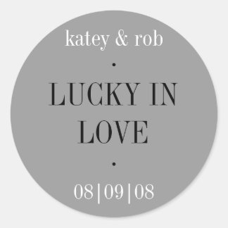Lucky in Love Classic Style Classic Round Sticker
