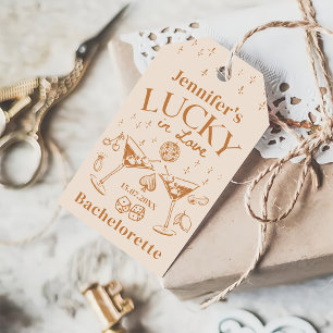 Lucky In Love Cocktail Bachelorette Party Gift Tag