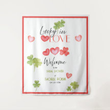 Lucky in Love Cover leaf & hearts : Bridal shower
