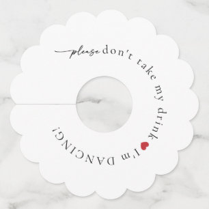 Lucky in Love, Don't Take my Drink Wine Glass Tags
