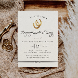 Lucky in Love   Engagement Party Invitation