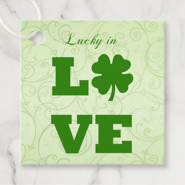 Lucky in Love Favour Tags (Front)