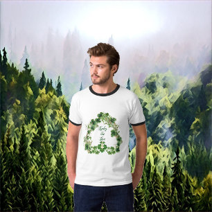Lucky in Love Green Shamrock Heart Saint Patricks T-Shirt