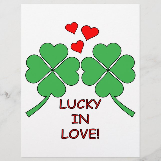 Lucky In Love Hearts Clover (Front)