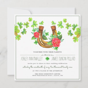 Lucky in Love   Irish Wedding Invitation