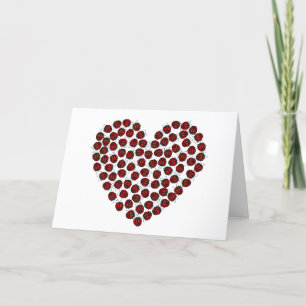 Lucky in Love Ladybird Heart Valentine's Day Thank You Card