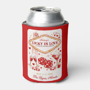 Lucky in Love Las Vegas Bachelorette Casino Party Can Cooler