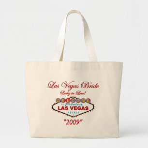 Lucky in Love Las Vegas Bride Large Tote Bag
