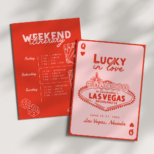 Lucky in Love Las Vegas Girls' Trip Bachelorette  Invitation