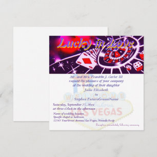 Lucky in Love Las Vegas Wedding Invitation
