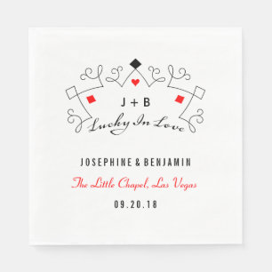 Lucky In Love Las Vegas Wedding Napkin