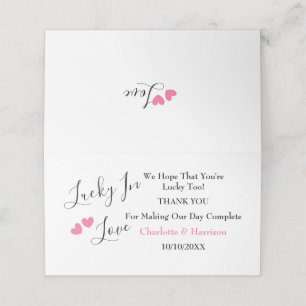 Lucky In Love Lottery Ticket Holder Place Card