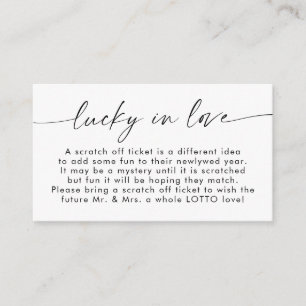 Lucky In Love, Lottery Ticket Insert Card