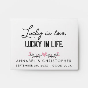 Lucky in Love, Lucky in Life Wedding Lottery favor Envelope