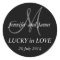 Lucky in Love Monogram M Sticker Wedding Sticker