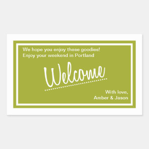 Lucky In Love -  Out of Town Bag Sticker - Olive