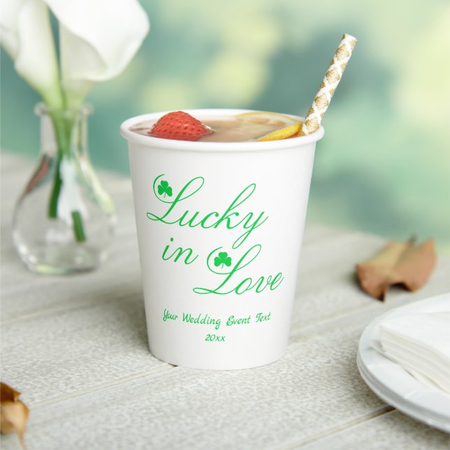 Lucky In Love Paper Cups (Insitu)
