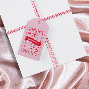Lucky In Love Pink & Red Bachelorette Favour Gift Tags