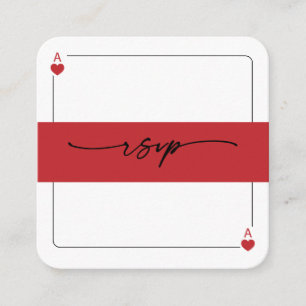 Lucky in Love RSVP QR Code Enclosure Card