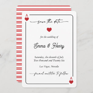 Lucky in Love Save the Date Invitation