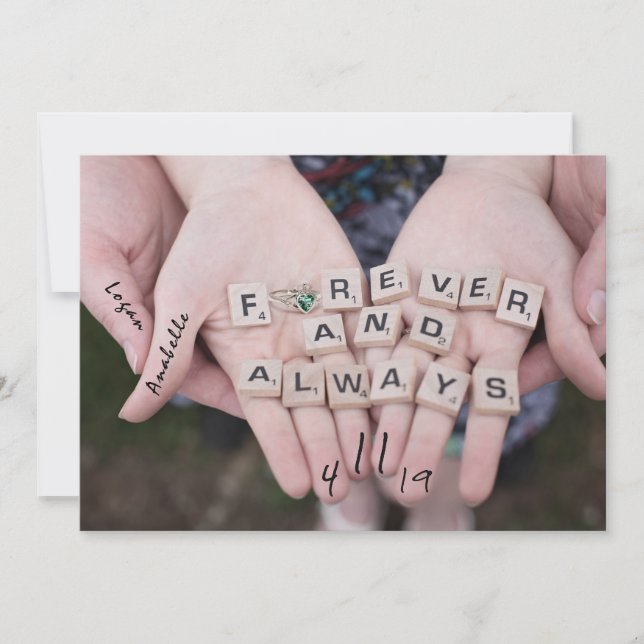 Lucky in Love Save the Dates Date (Front)