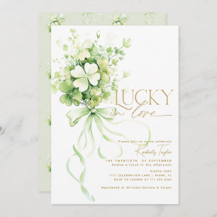 Lucky in Love Shamrock St. Patrick's Bridal Shower Invitation