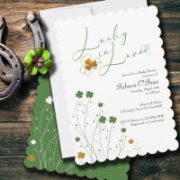 Lucky in Love Shamrock Wildflowers Bridal Shower