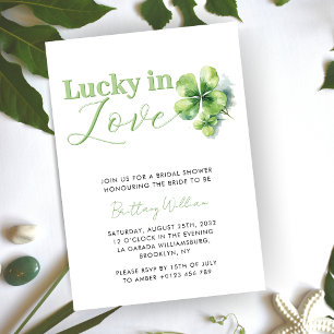 Lucky in Love St Patrick's Bridal Shower  Invitation