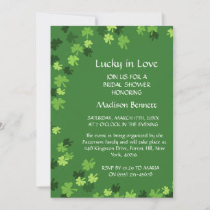 Lucky In Love St. Patrick's Day BABYShower CARD