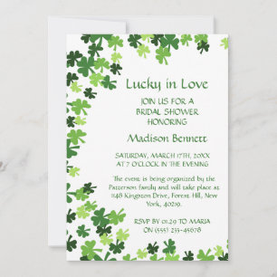 Lucky In Love St. Patrick's Day BABYShower CARD