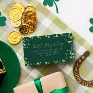 Lucky In Love St. Patrick's Day Bridal Shower Enclosure Card
