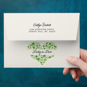 Lucky In Love St. Patrick's Day Bridal Shower Envelope