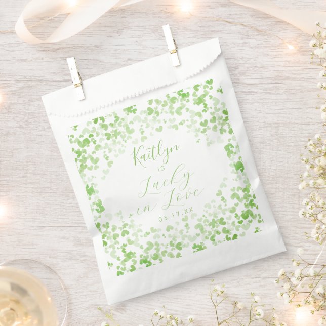 Lucky In Love St. Patrick's Day Bridal Shower Favour Bags (Clipped)
