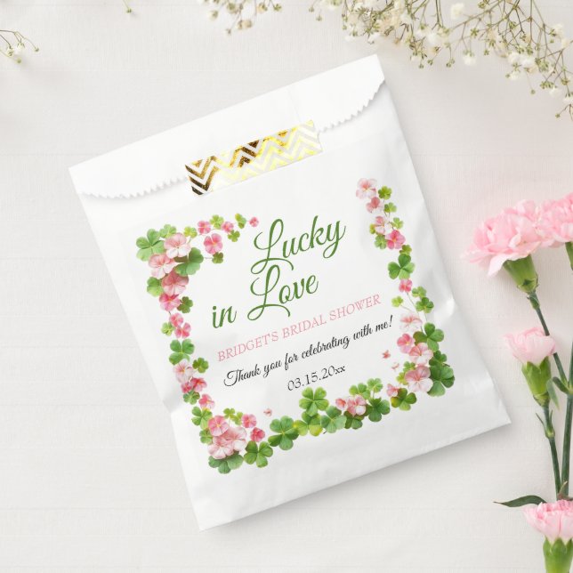 Lucky in Love St. Patrick's Day Bridal Shower  Favour Bags (Sealed)