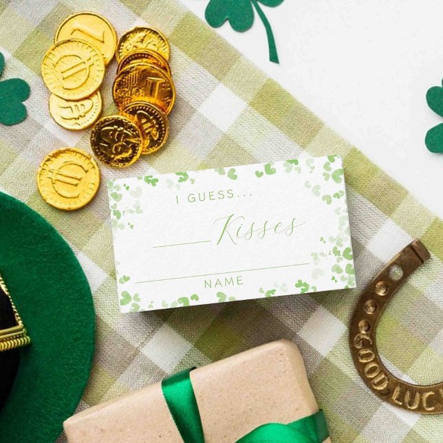 Lucky In Love St. Patrick's Day Bridal Shower Game Enclosure Card (Creator Uploaded)