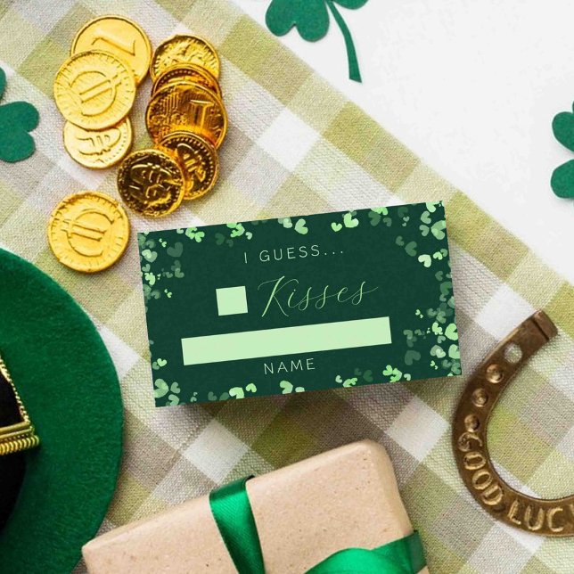 Lucky In Love St. Patrick's Day Bridal Shower Game Enclosure Card (Creator Uploaded)
