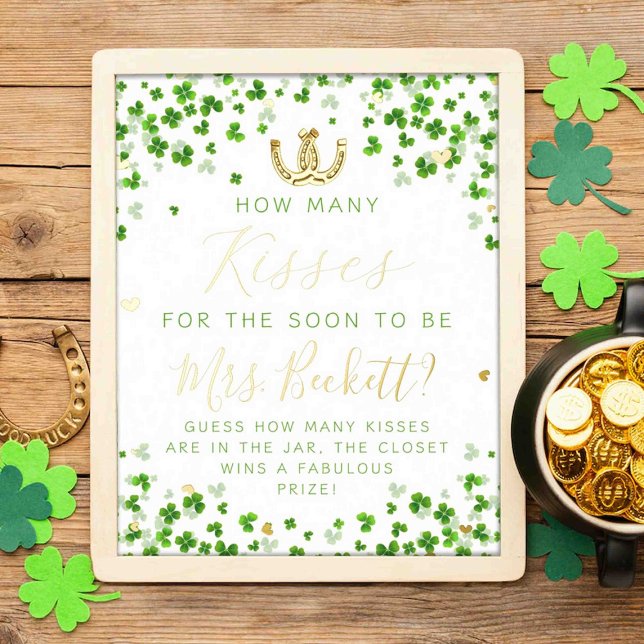 Lucky In Love St. Patrick's Day Bridal Shower Game Foil Prints (Creator Uploaded)